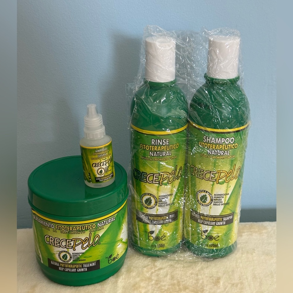 New Crecepelo Boe Fitoterapeutico Natural Help Capillary Growth Bundle Set Of 4